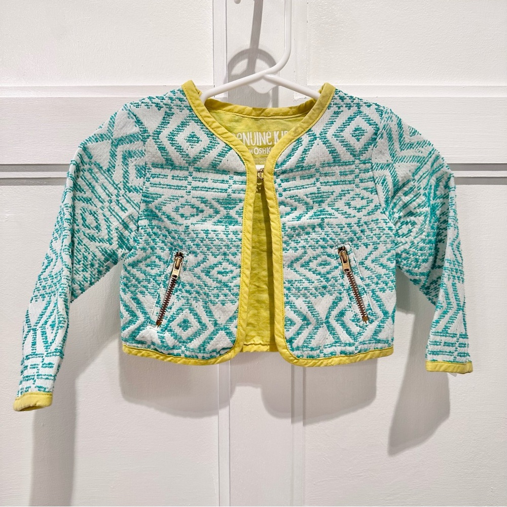 Genuine Kids OshKosh B’Gosh Teal and Lime Green Jacket